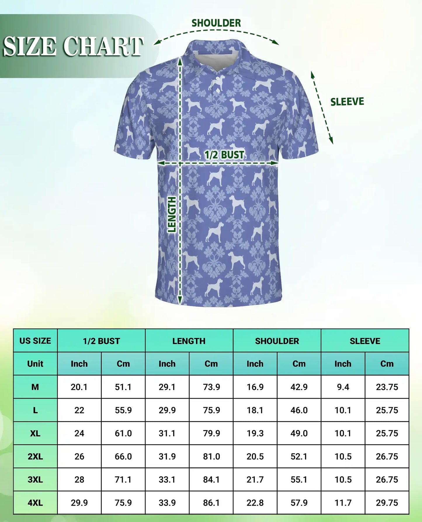 Dog Pattern Polo Shirt, Classic Blue Style | Azhawaiian