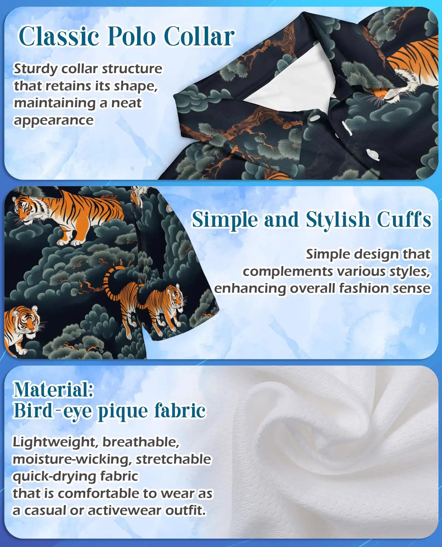 Tiger Forest Polo Shirt | Azhawaiian