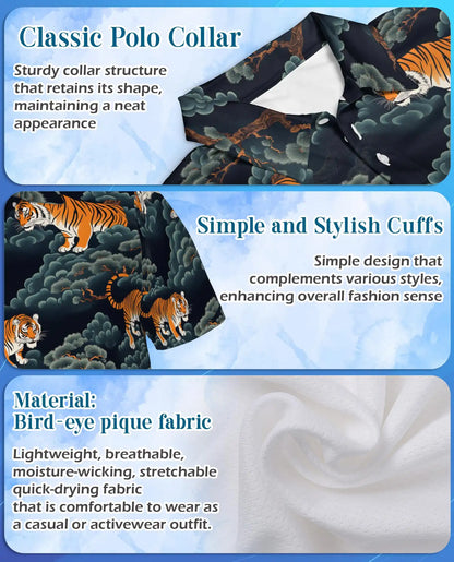 Tiger Forest Polo Shirt | Azhawaiian