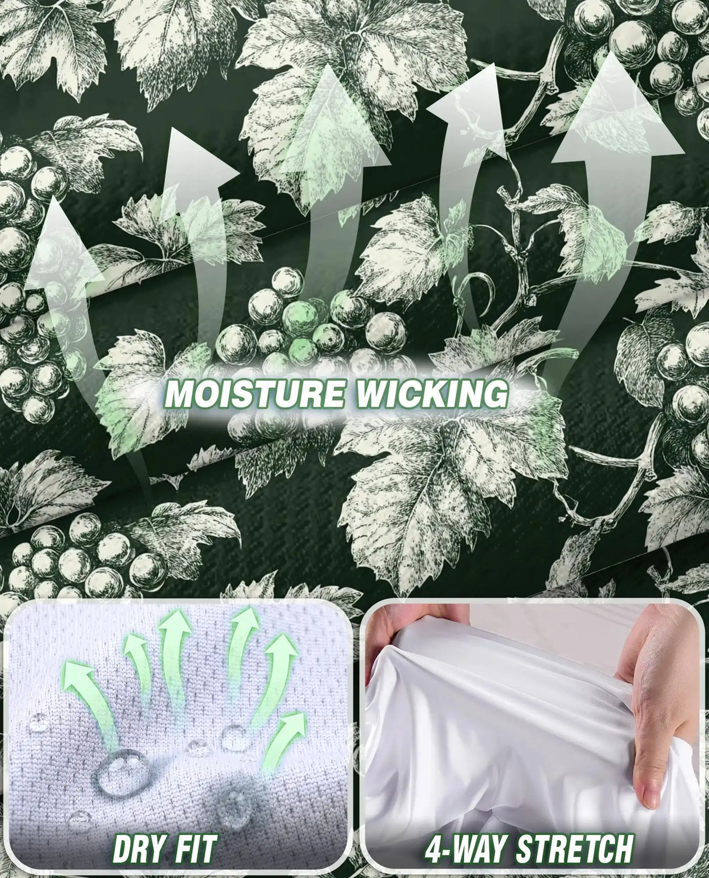 Grape And Vine Sleeveless Polo Shirt for Women, Elegant Botanical Style | Azhawaiian