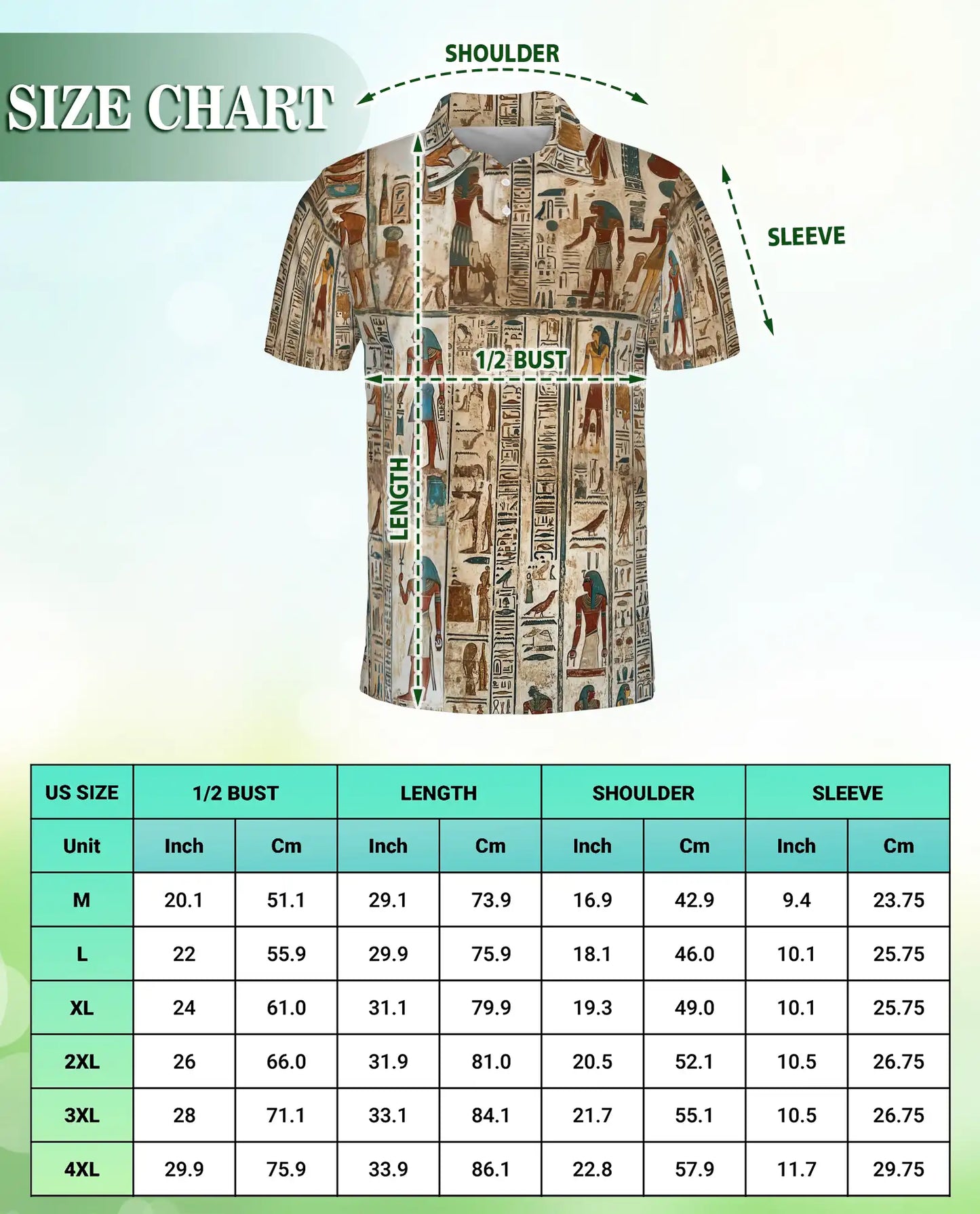 Egyptian Hieroglyph Polo Shirt, Ancient Egypt Art | Azhawaiian