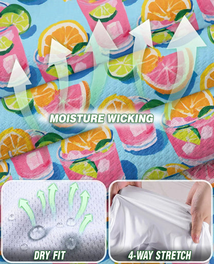 Cocktails Gouache Painting Sleeveless Polo Shirt for Women, Artistic Summer Style | Azhawaiian