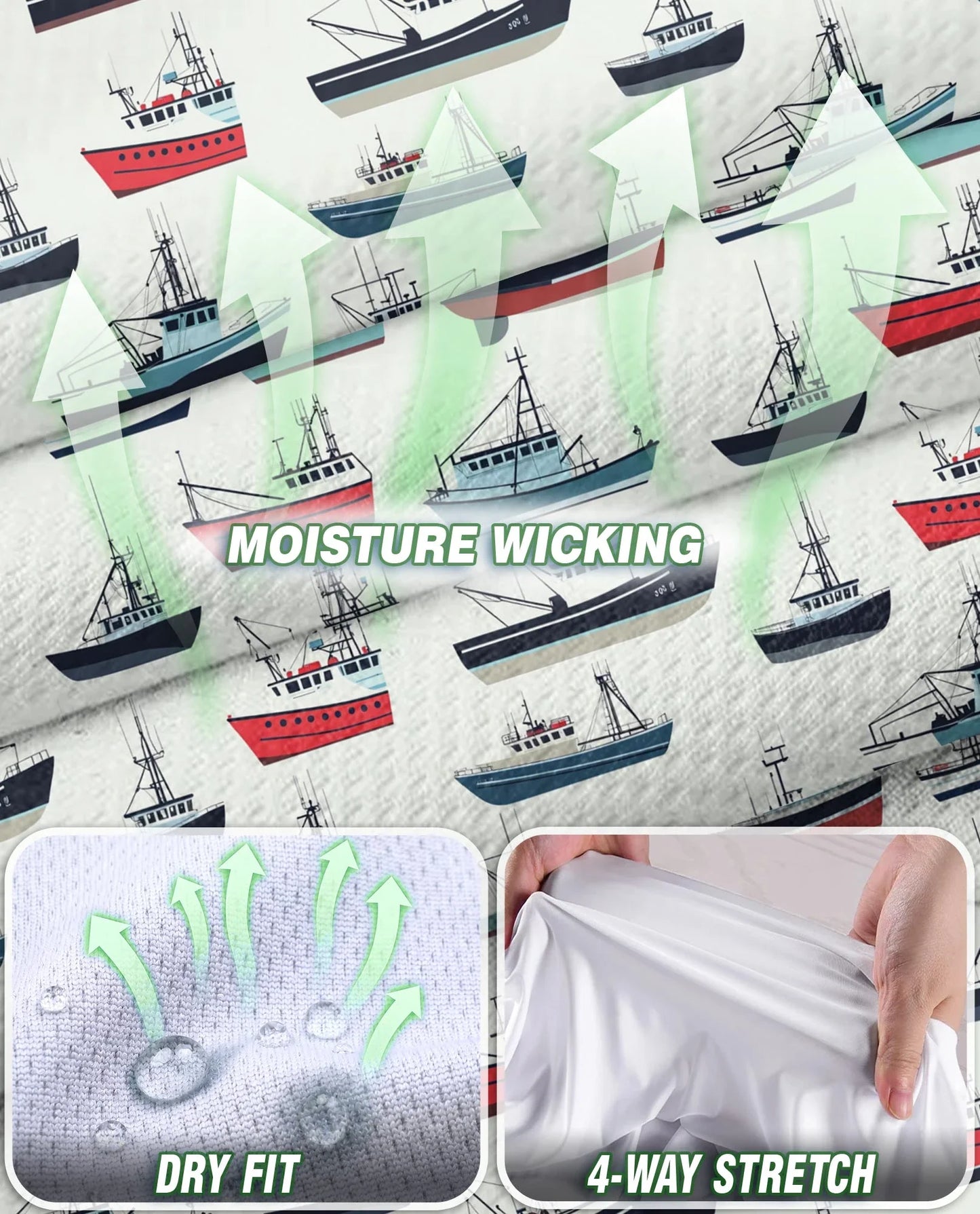 Fishing Boat Sleeveless Polo Shirt for Women | Azhawaiian