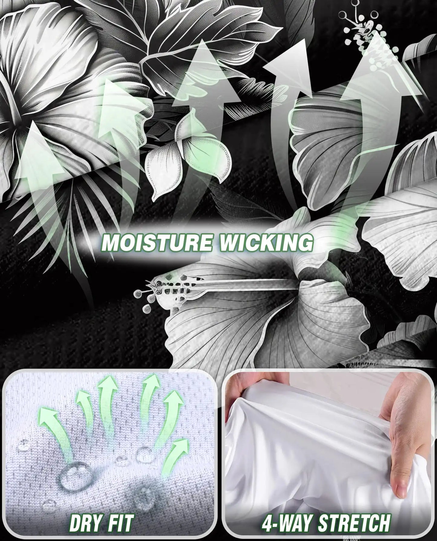 Black And White Hibiscus Polynesian Sleeveless Polo Shirt for Women | Azhawaiian