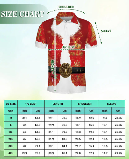 Santa Claus Christmas Polo Shirt for Men | Azhawaiian