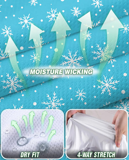 Snowflake Print Sleeveless Polo Shirt for Women | Azhawaiian