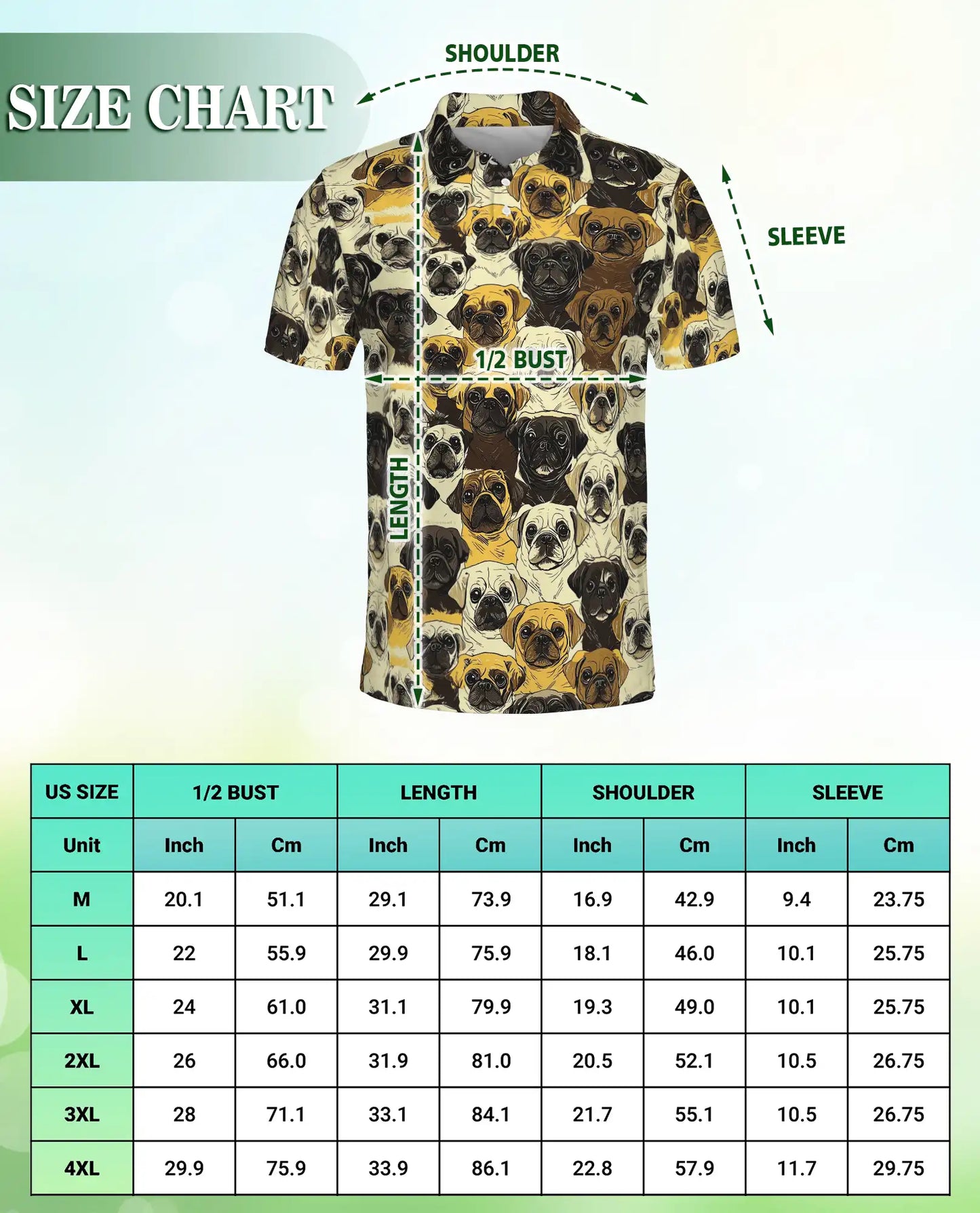 Pug Dog All Over Print Polo Shirt | Azhawaiian