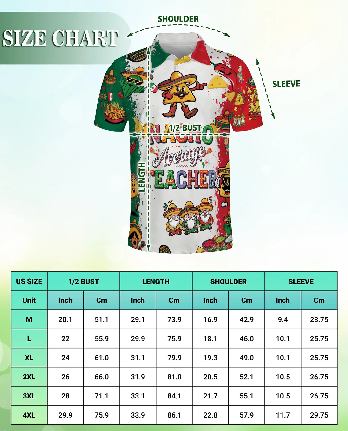 Fiesta Teacher Polo Shirt, Mexican Taco Party Print | Azhawaiian
