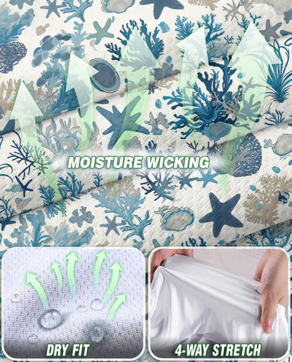 Sea Life Pattern Sleeveless Polo Shirt for Women | Azhawaiian