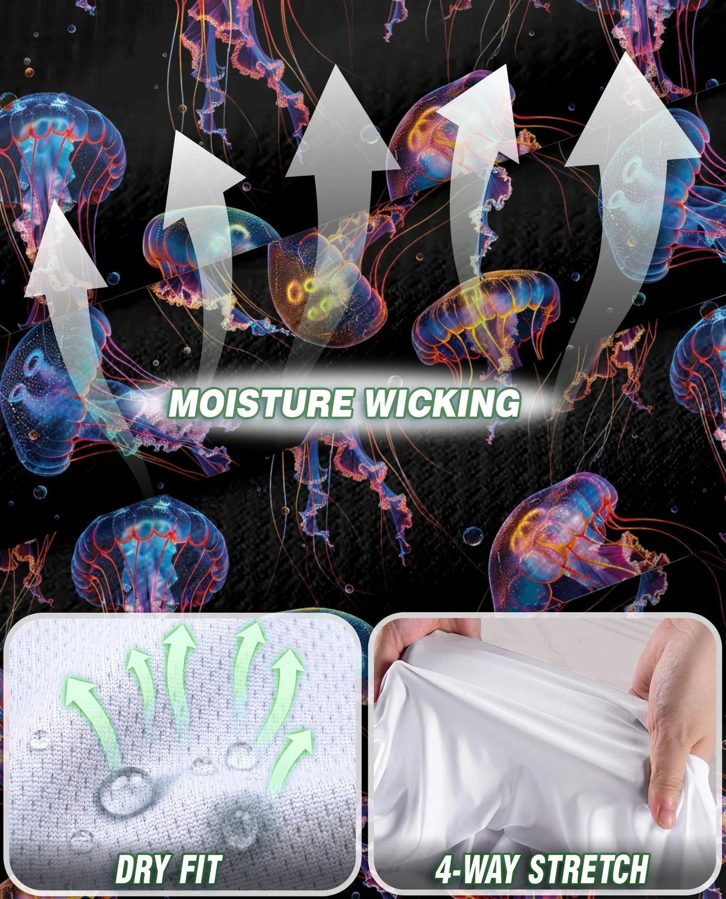 Neon Jellyfish Sleeveless Polo Shirt for Women | Azhawaiian