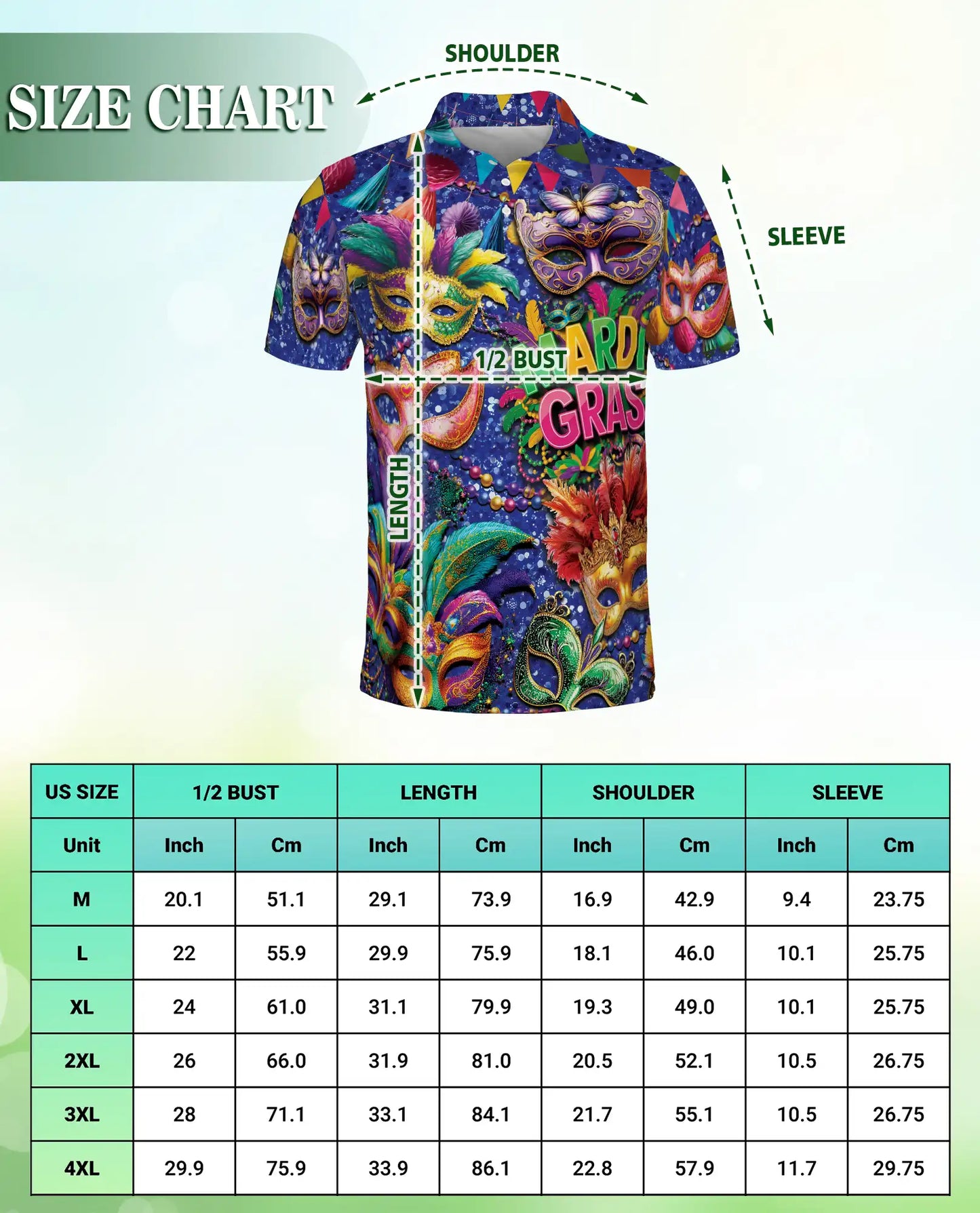 Mardi Gras Carnival Mask Polo Shirt for Men-Colorful Festival Feather Mask | Azhawaiian