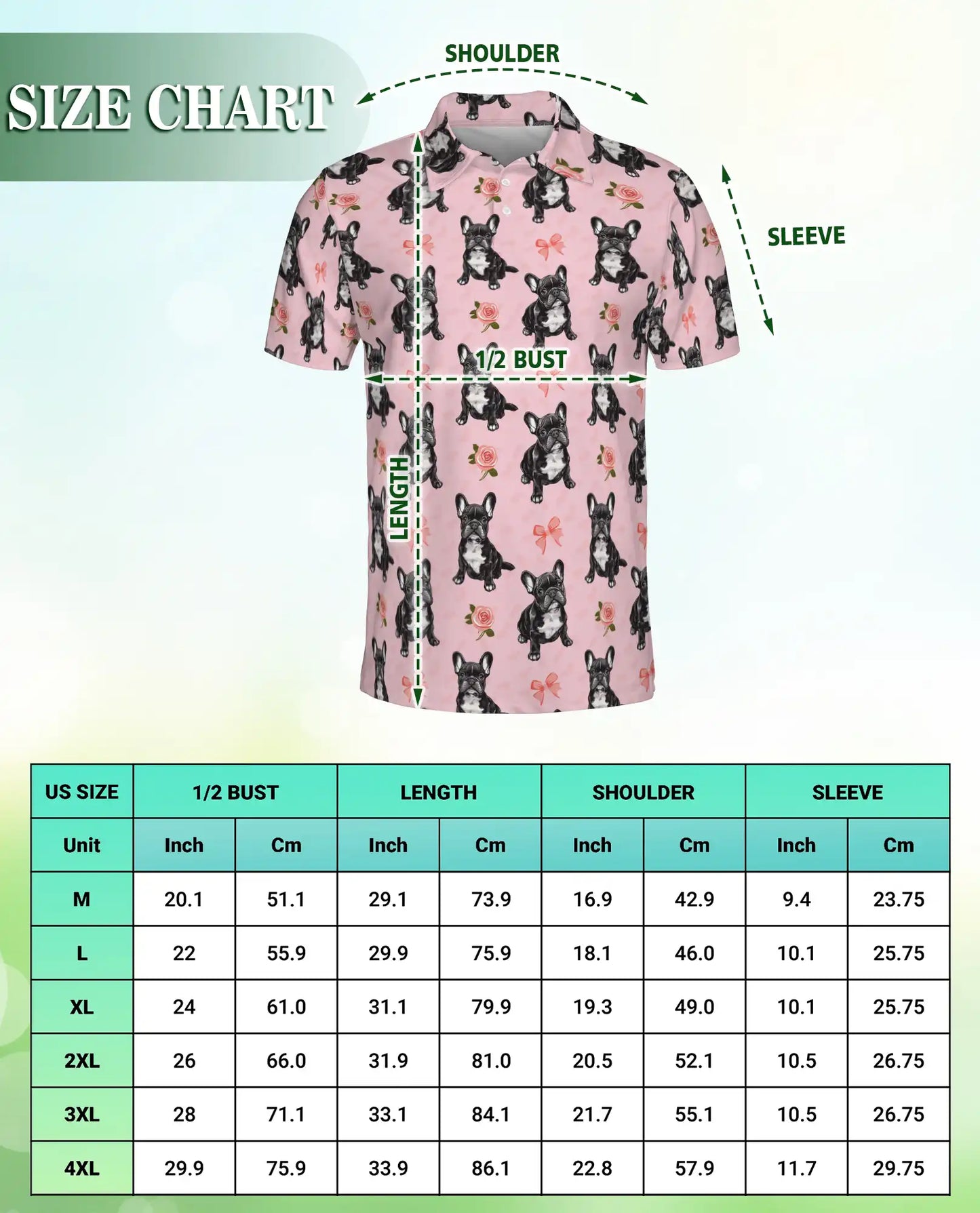 French Bulldog Rose Pattern Polo Shirt | Azhawaiian