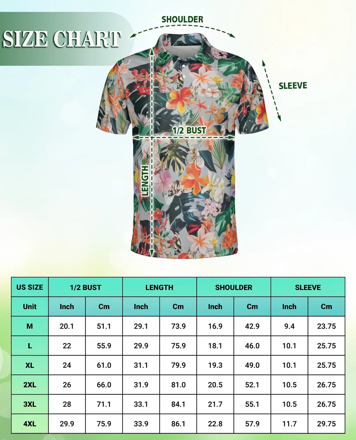 Tropical Floral Polo Shirt, Summer Hawaiian Style | Azhawaiian