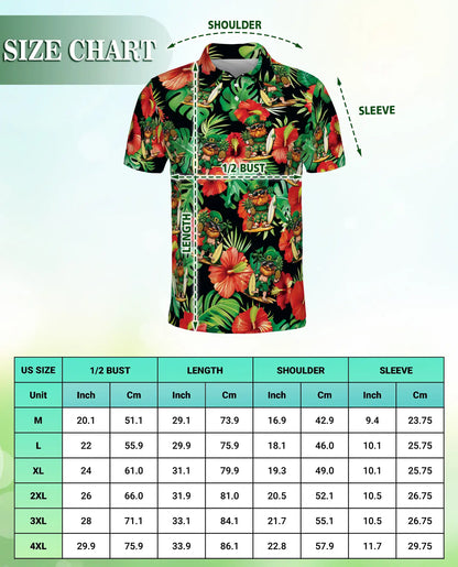 Leprechaun Surf Hawaiian Polo Shirt | Azhawaiian