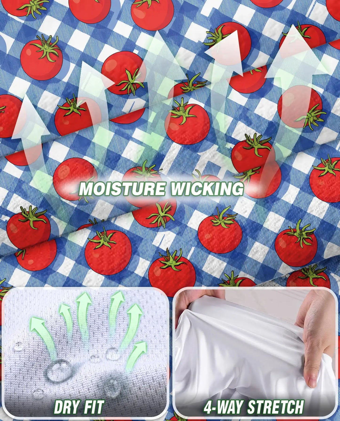 Tomato Gingham Pattern Sleeveless Polo Shirt for Women | Azhawaiian