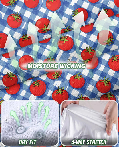 Tomato Gingham Pattern Sleeveless Polo Shirt for Women | Azhawaiian