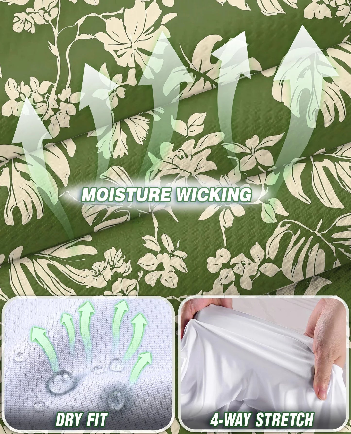 Green Monstera Leaf Sleeveless Polo Shirt for Women, Tropical Botanical Style | Azhawaiian