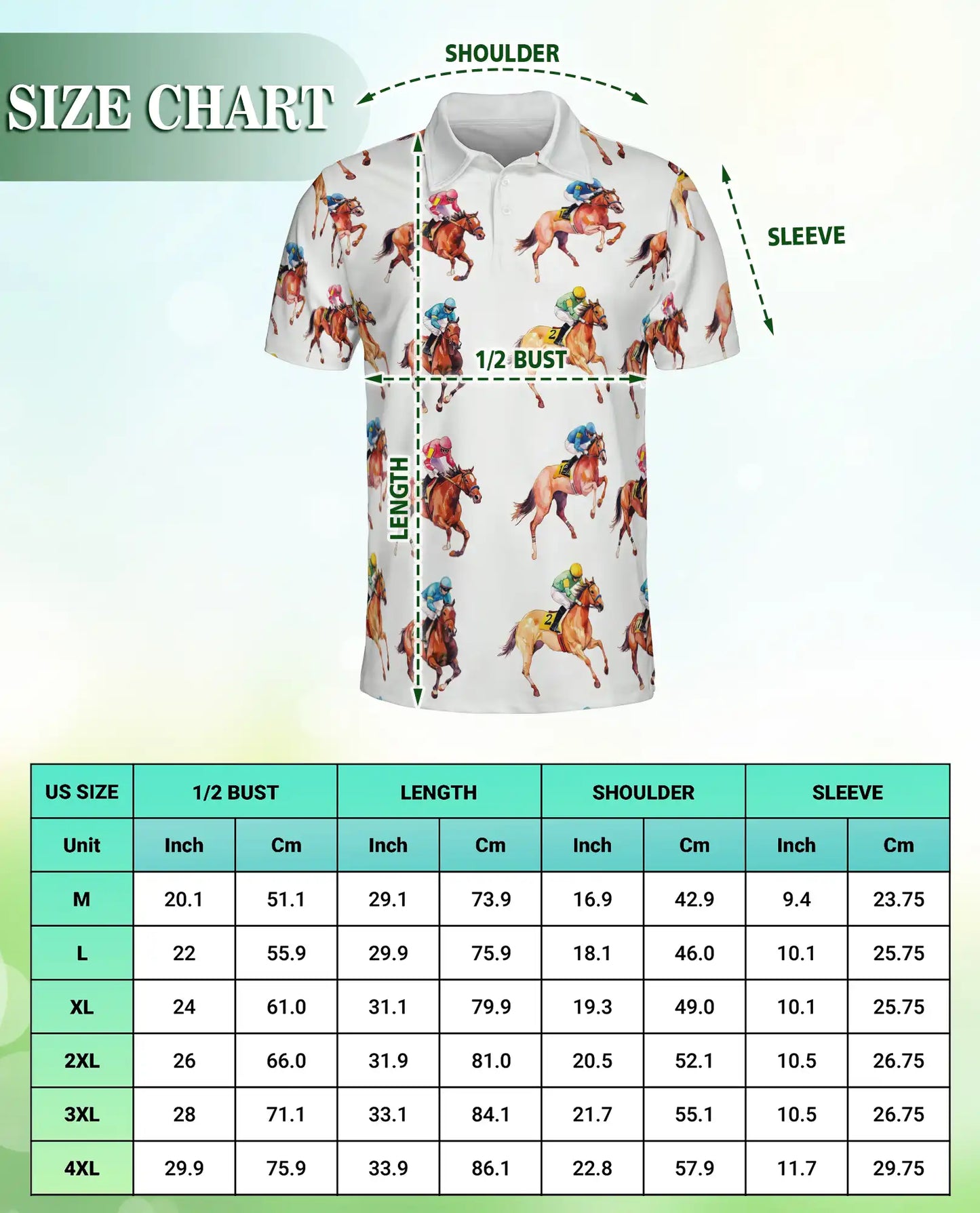 Minimal Horse Racing 3D Polo Shirt for Men, Classic Jockey Derby Style | Azhawaiian