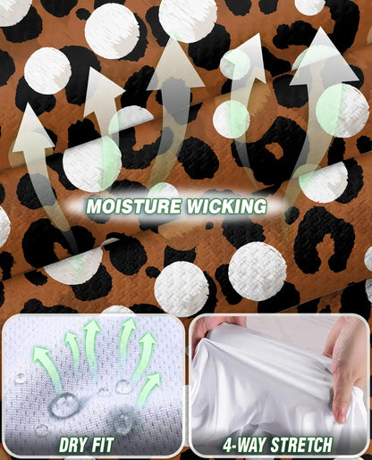 Leopard Polka Dot Print Sleeveless Polo Shirt for Women | Azhawaiian