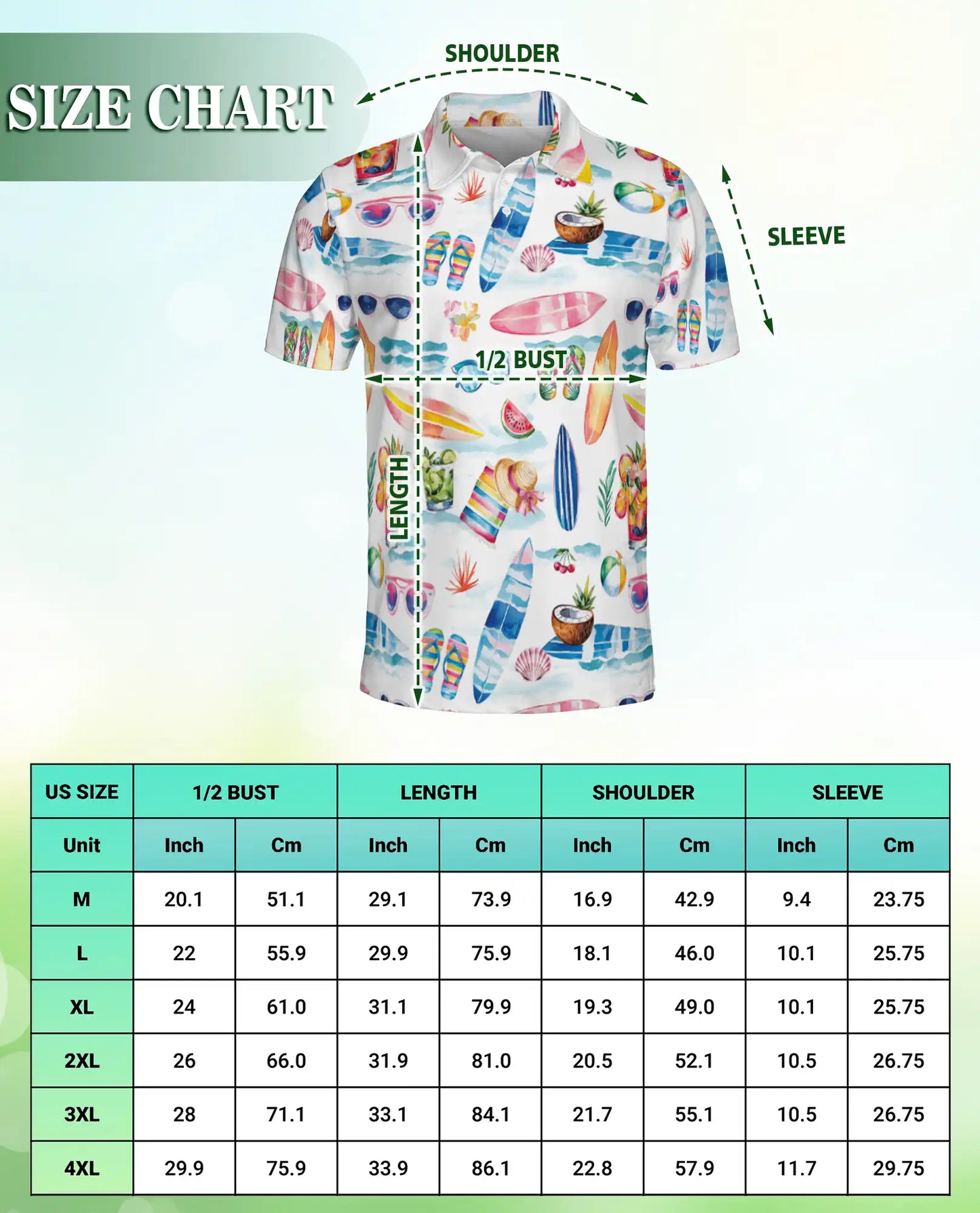 Beach Summer Polo Shirt, Surf & Tropical Print | Azhawaiian