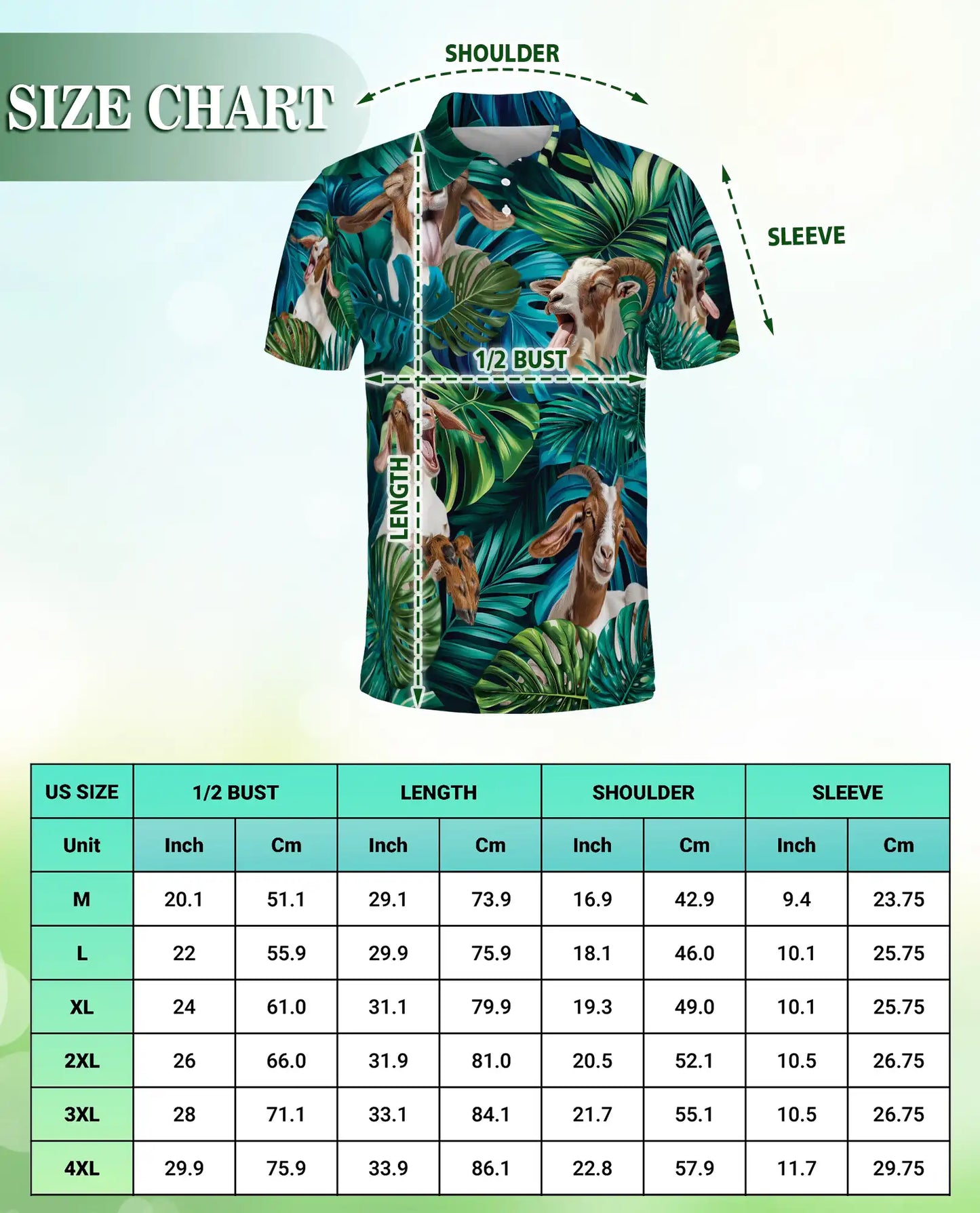 Funny Goat Polo Shirt, Tropical Animal Print | Azhawaiian