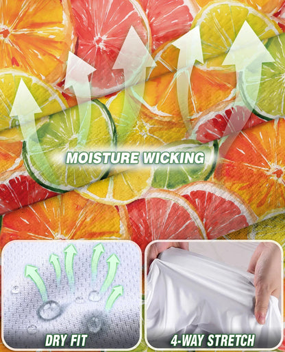 Citrus Fruits Pattern Sleeveless Polo Shirt for Women, Fresh Summer Style | Azhawaiian