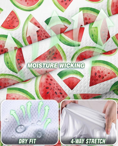 Watermelon Pattern Sleeveless Polo Shirt for Women | Azhawaiian