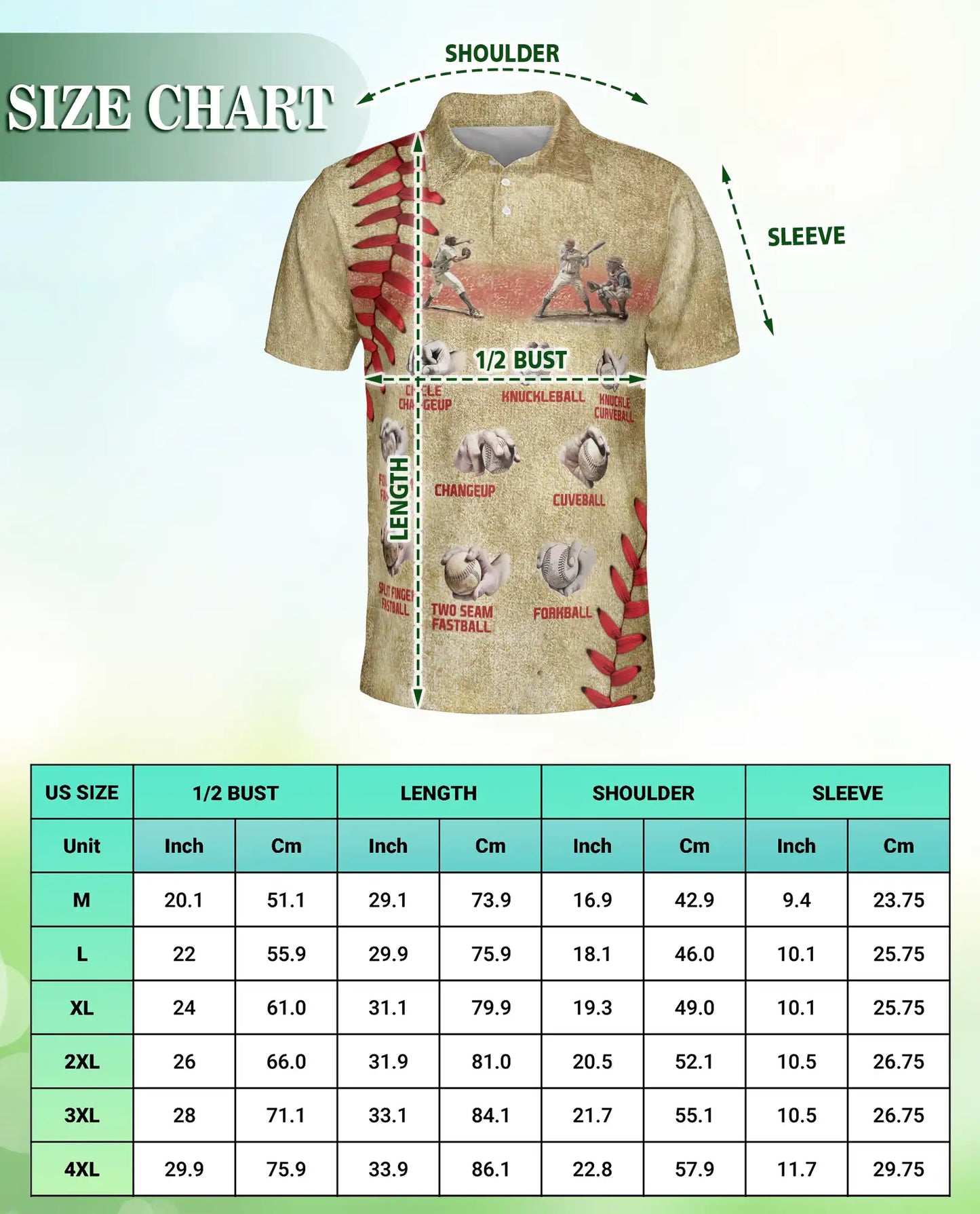 Baseball Pitch Types Polo Shirt, Vintage Style | Azhawaiian