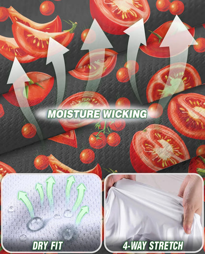 Tomato Print Sleeveless Polo Shirt for Women | Azhawaiian