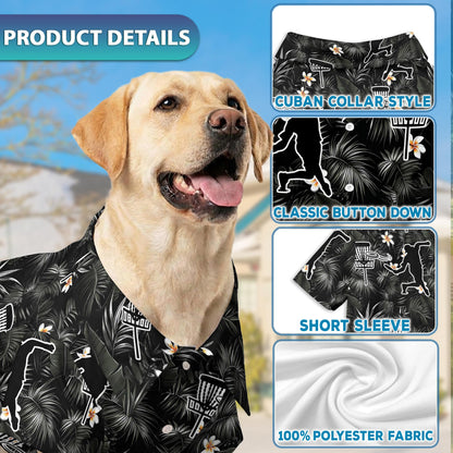 Disc Golf Matching Dog Owner Hawaiian Shirts, Funny Pet Aloha Shirt for Beach Vacation - Azhawaiian