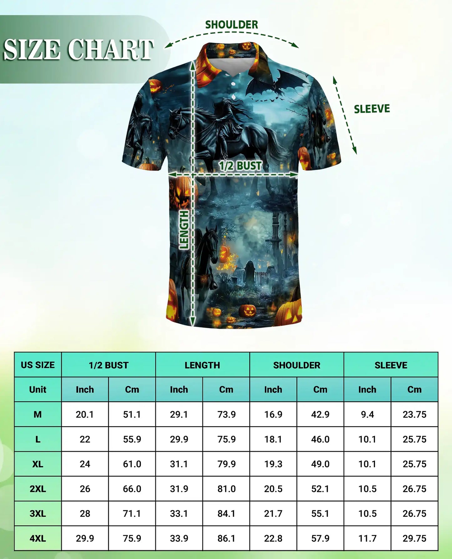 Halloween Dark Rider Horse Polo Shirt | Azhawaiian
