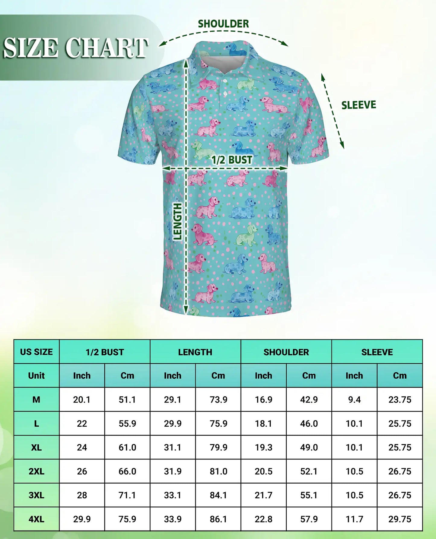 Cute Dachshund Polka Dot Polo Shirt | Azhawaiian