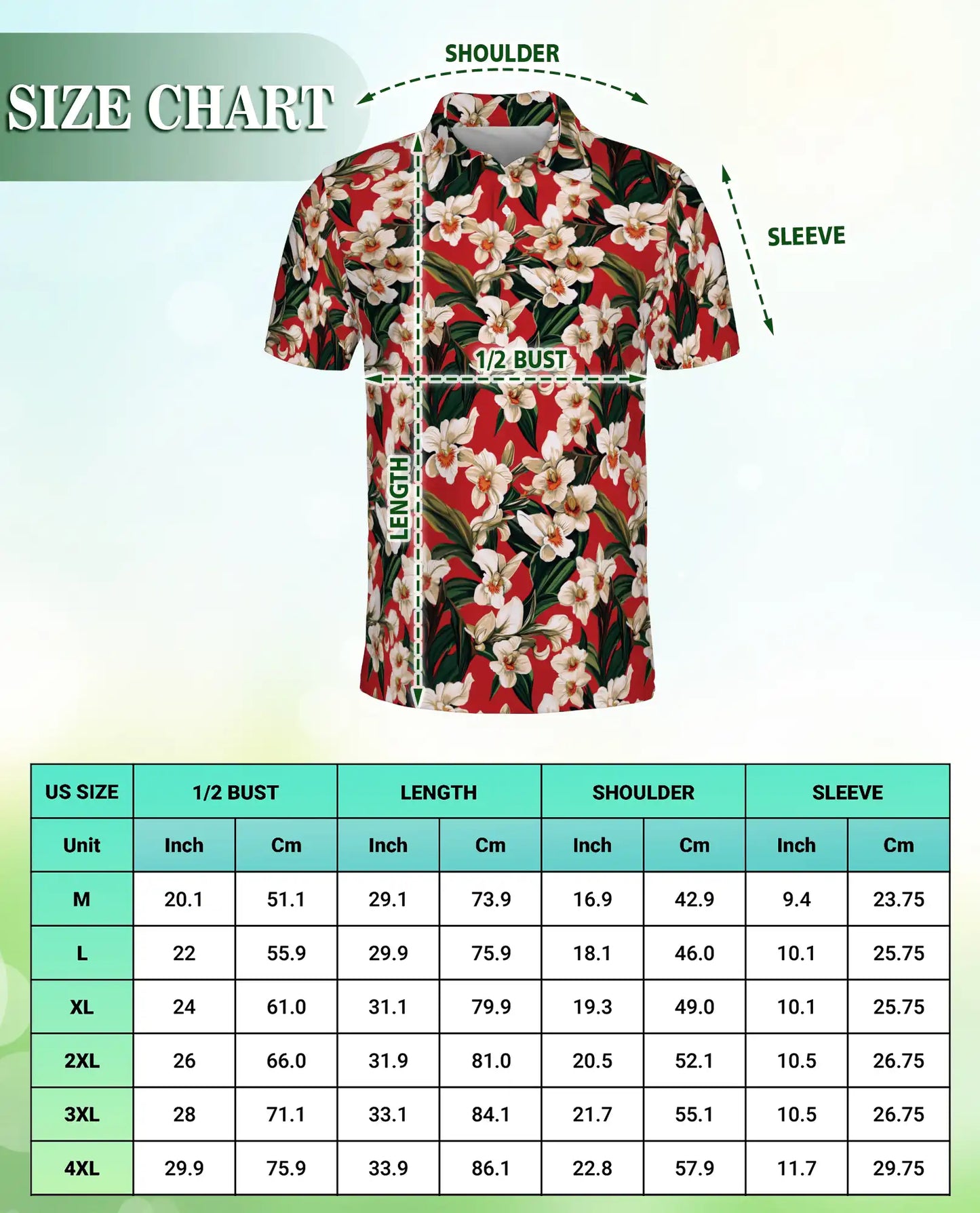 Red Floral Polo Shirt, Tropical Orchid Print | Azhawaiian