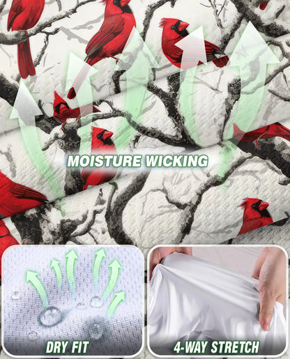 Red Cardinals Sleeveless Polo Shirt for Women, Elegant Bird Nature Style | Azhawaiian