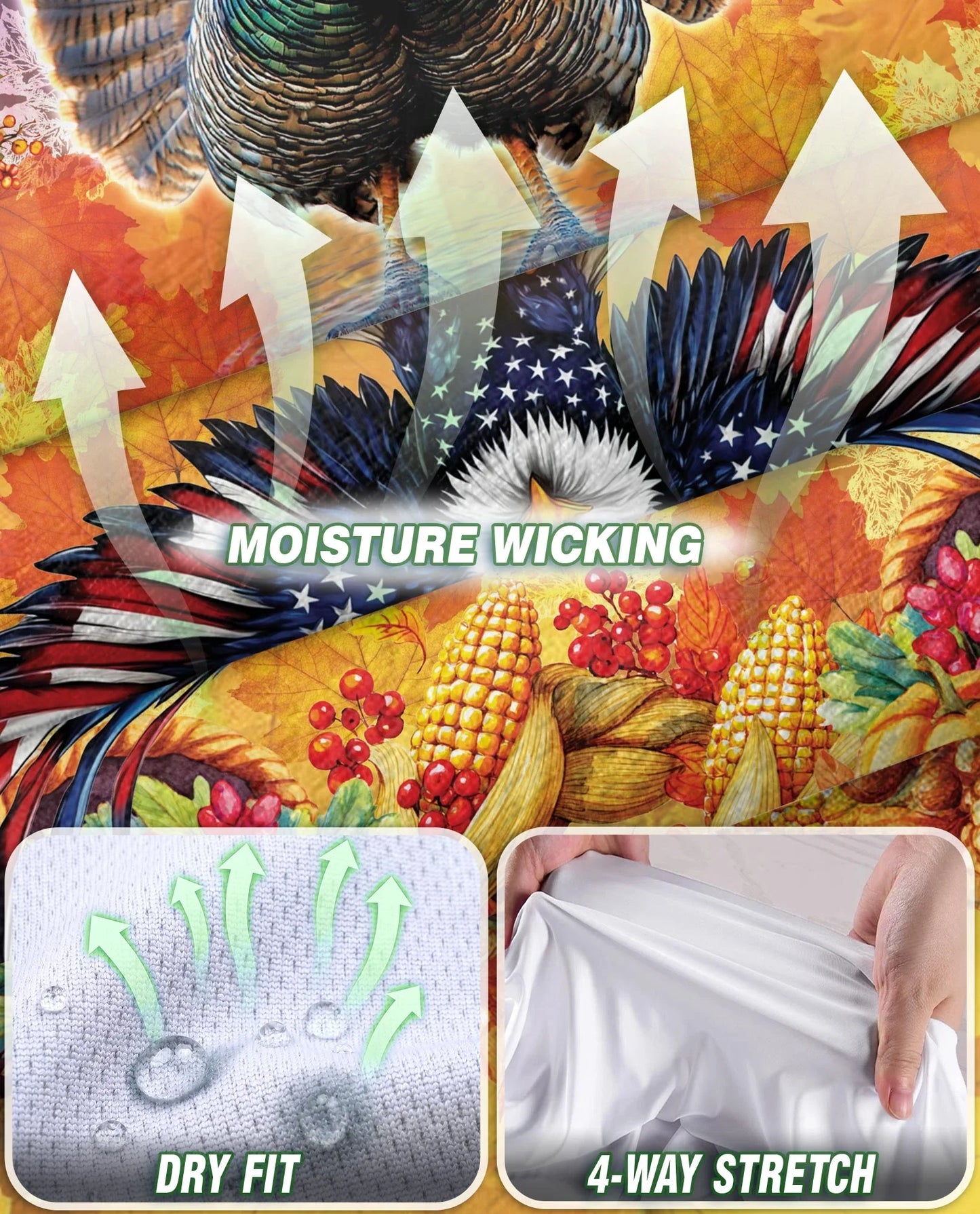 Turkey and Eagle Thanksgiving Sleeveless Polo Shirt for Women | Azhawaiian