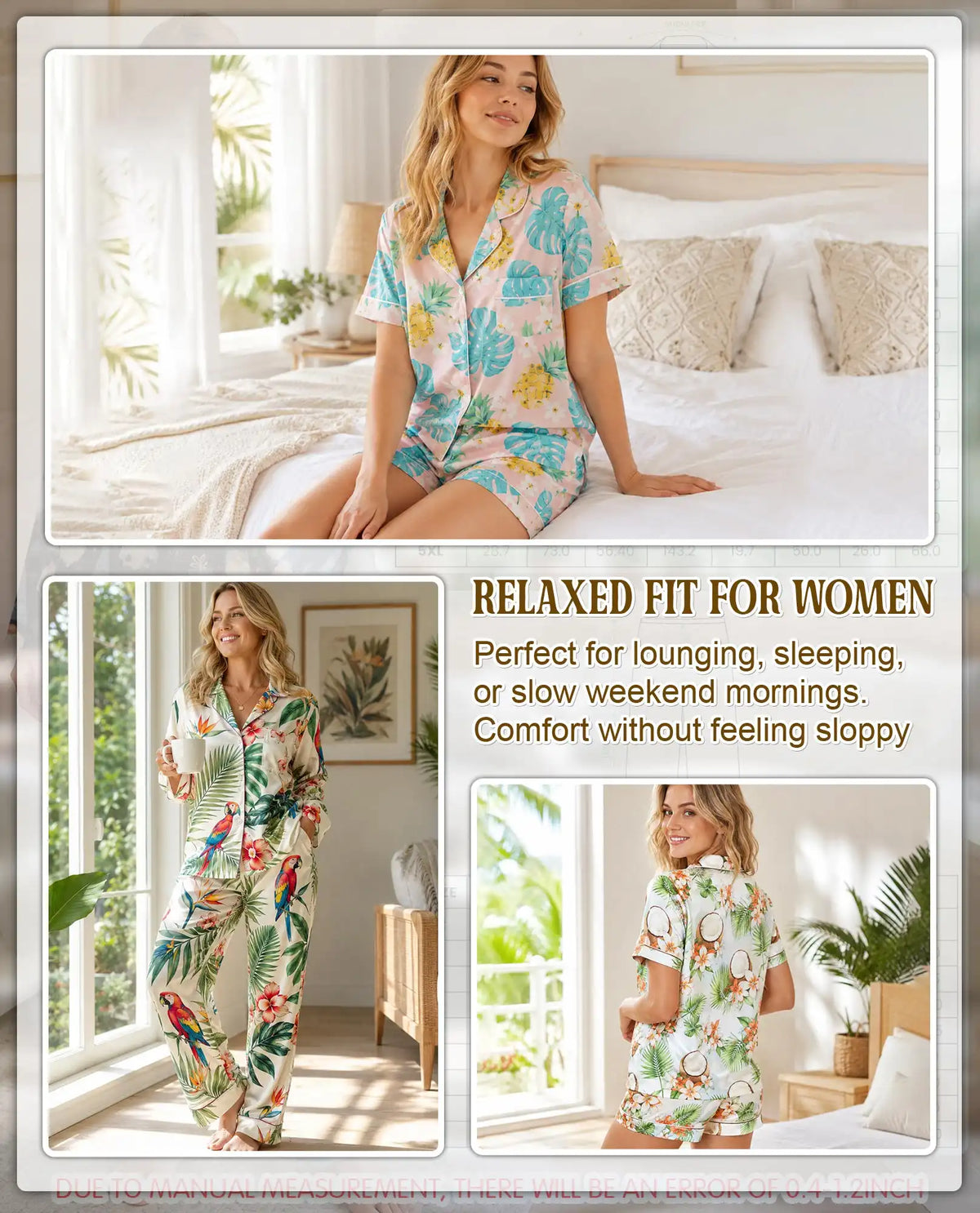 Blue Winter Gnome Pajama Set for Women – Snowflakes & Gift Boxes Print