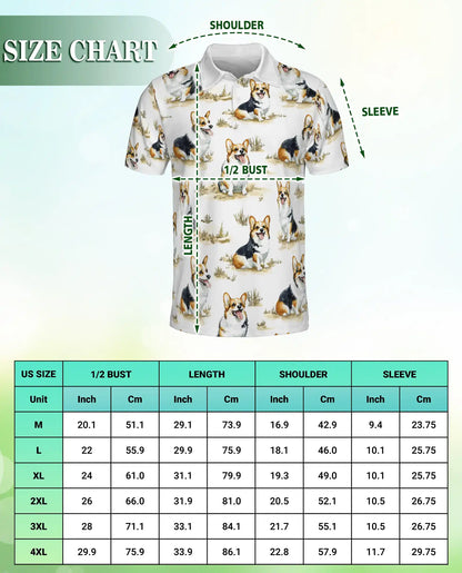 Cute Corgi Hawaiian Polo Shirt | Azhawaiian