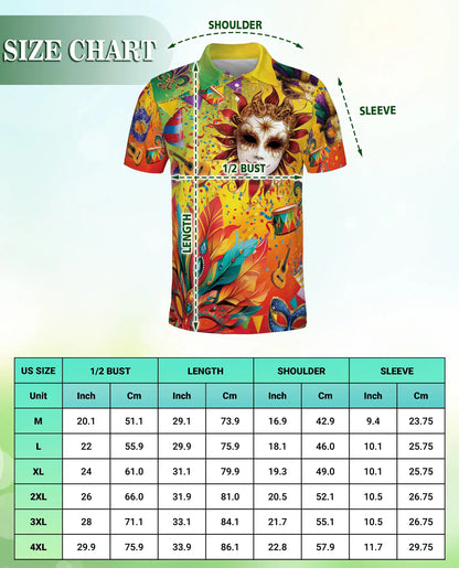Mardi Gras Carnival Venetian Mask Celebration Polo Shirt | Azhawaiian