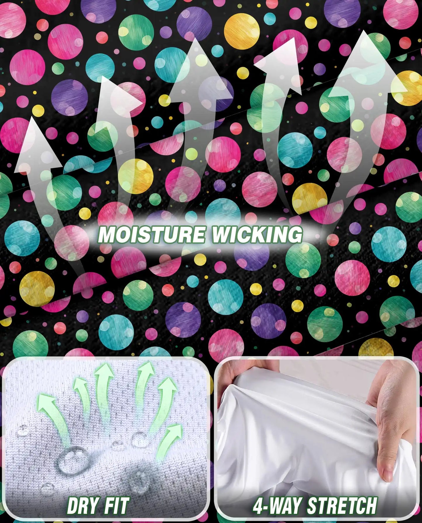 Colorful Polka Dots Sleeveless Polo Shirt for Women  | Azhawaiian