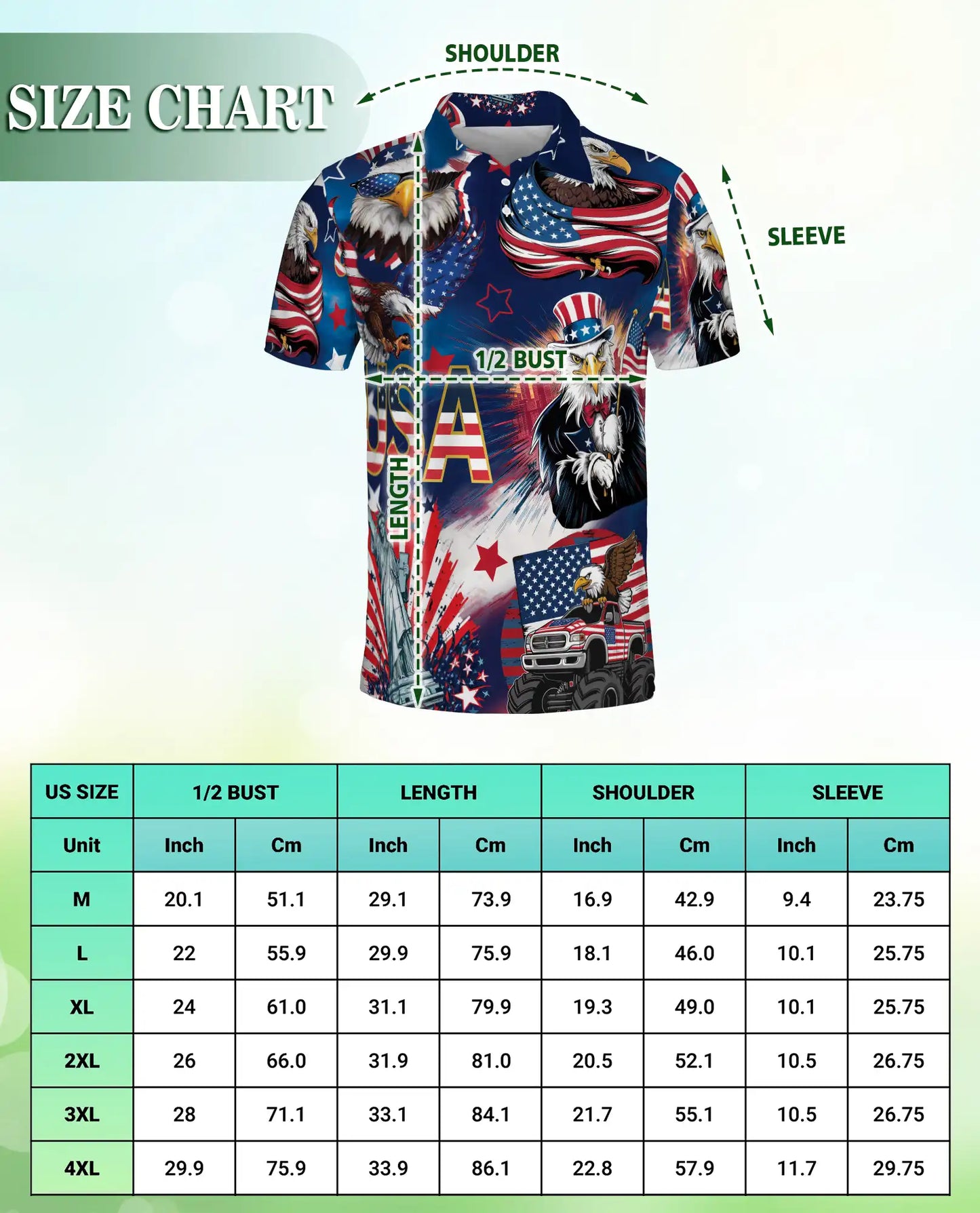 USA Eagle Polo Shirt | Azhawaiian