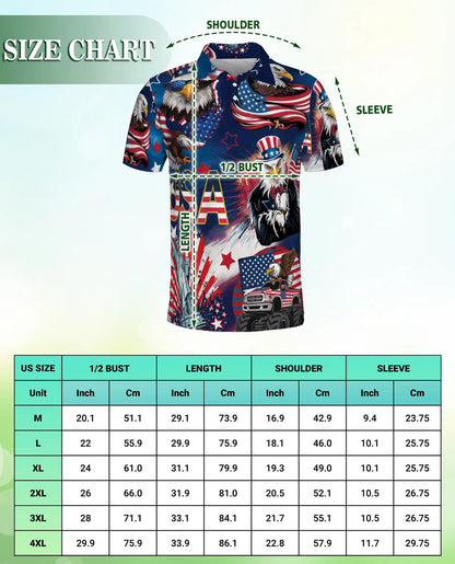 USA Eagle Polo Shirt | Azhawaiian