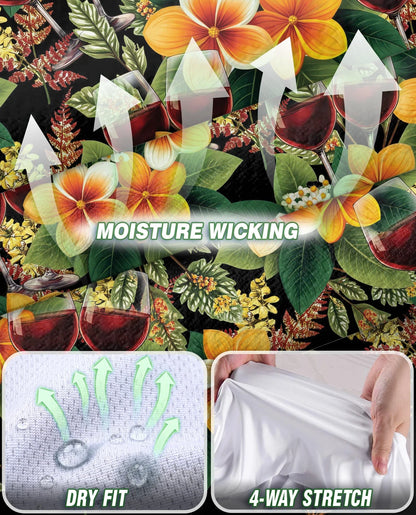 Wine Plumeria Floral Sleeveless Polo Shirt for Women, Tropical Elegant Style | Azhawaiian