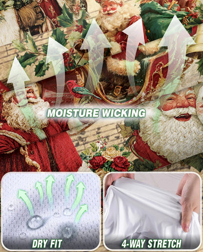 Vintage Music Santa Sleeveless Polo Shirt for Women, Christmas Holiday Style | Azhawaiian