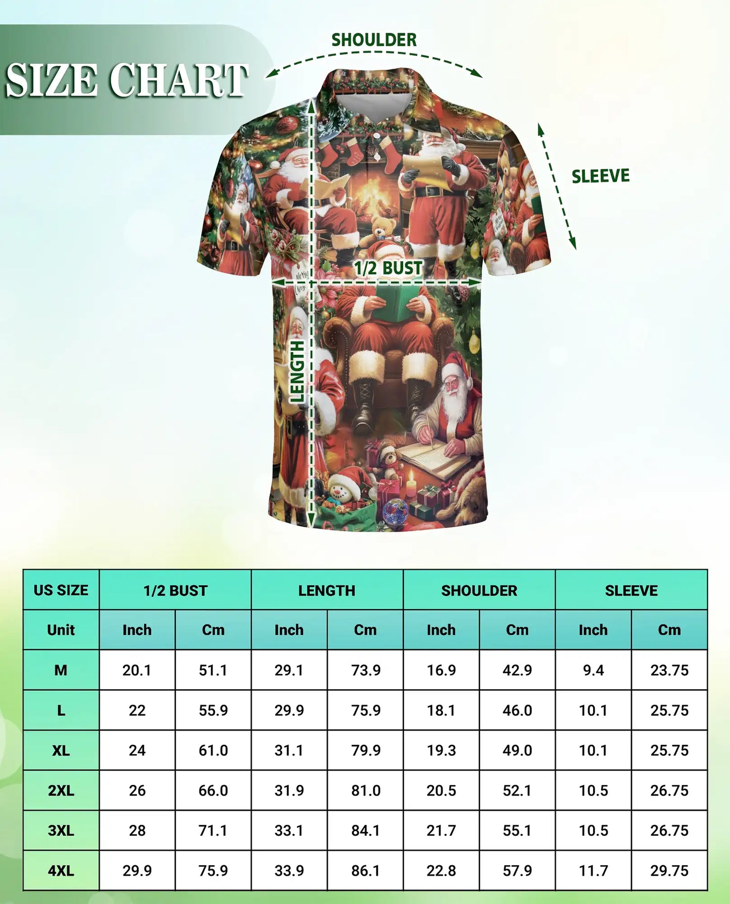 Santa Christmas Polo Shirt, Holiday Festive Style | Azhawaiian