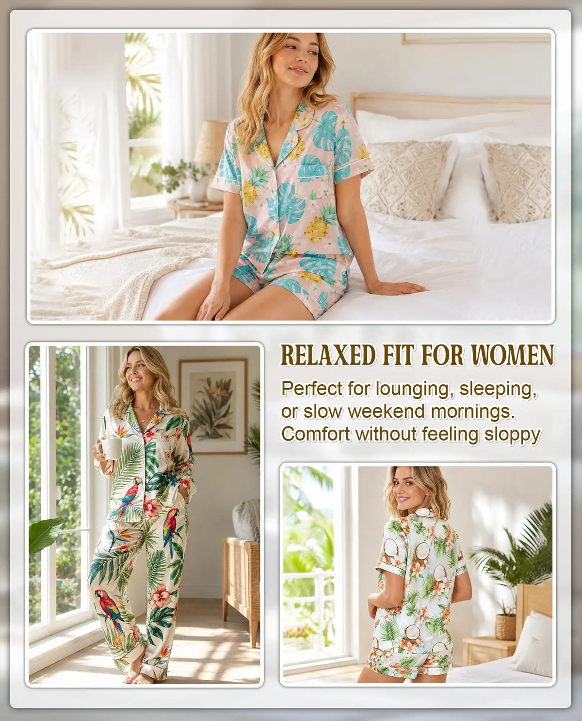 Funny Turkey Thanksgiving Pajama Set for Women, Fall Harvest Holiday Sleepwear