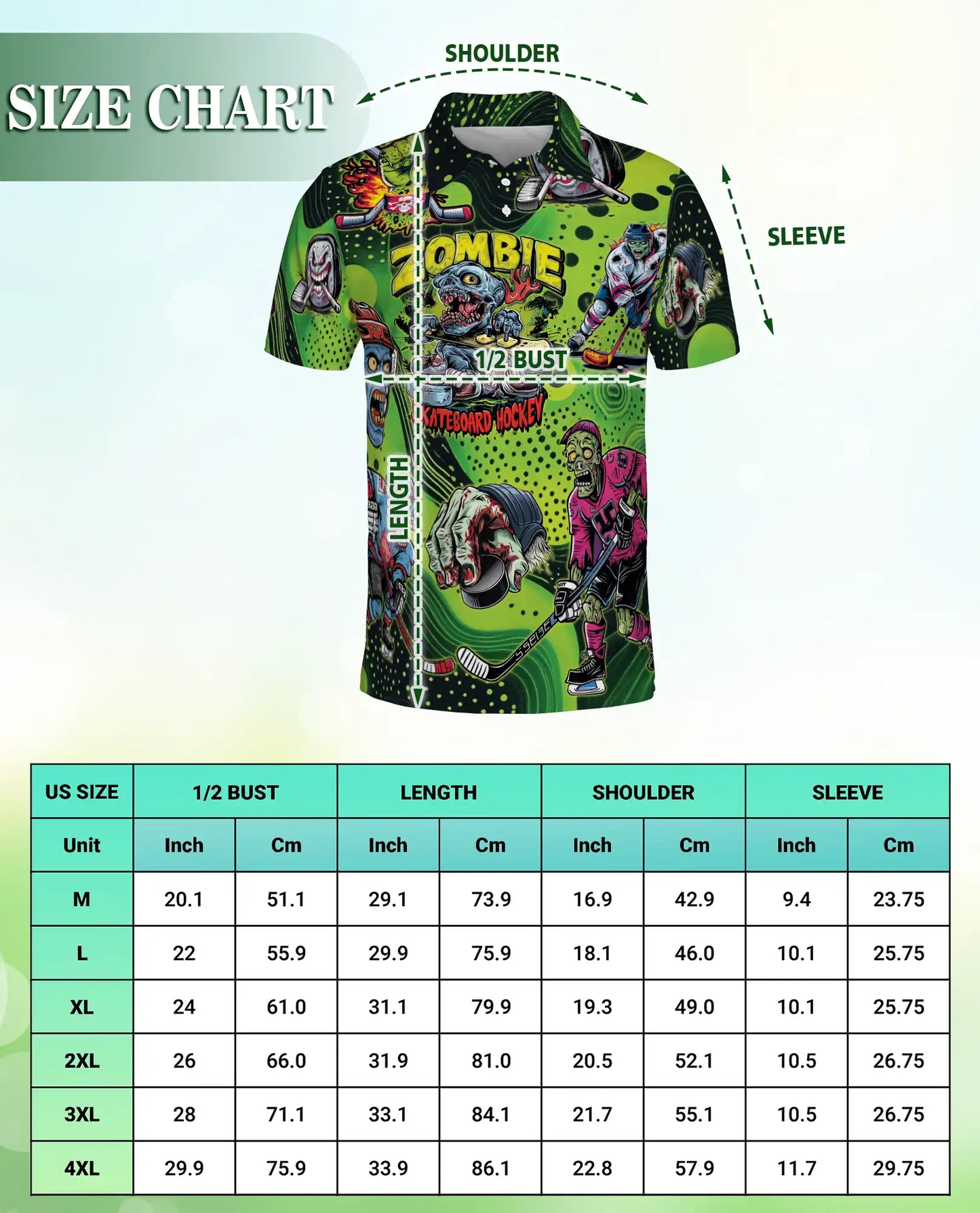 Zombie Hockey Polo Shirt | Azhawaiian