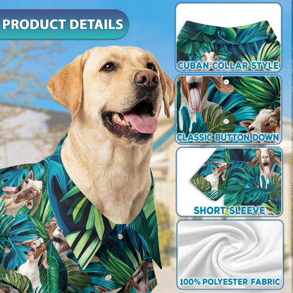 Boer Goat Matching Dog Owner Hawaiian Shirts, Funny Pet Aloha Shirt for Beach Vacation - Azhawaiian