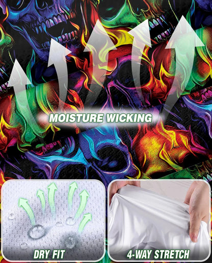 Flame Skull Sleeveless Polo Shirt for Women | Azhawaiian