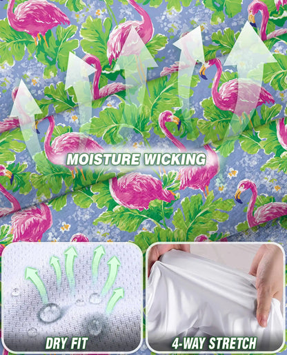Watercolor Tropical Flamingo Sleeveless Polo Shirt for Women, Artistic Summer Style | Azhawaiian