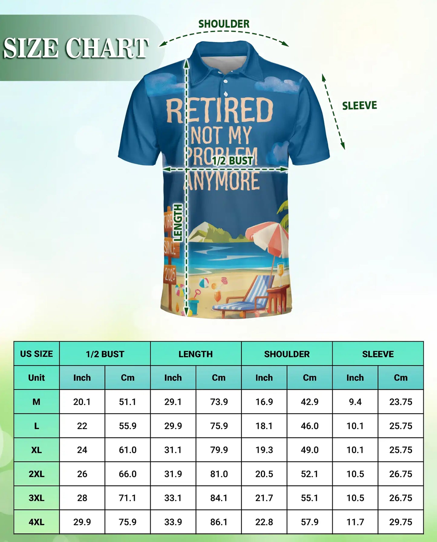 Retired Not My Problem Polo Shirt, Funny Beach Style | Azhawaiian